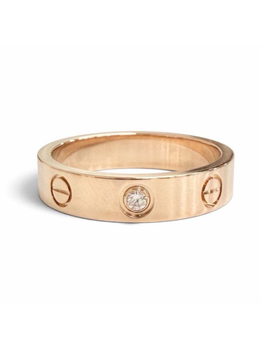 Cartier Mini Love Ring Diamond 750 18k Pink Gold